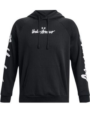 Under Armour Rival Fleece Graphic Hoodie - Black