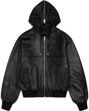 Stussy Ss Link Leather Bomber - Black