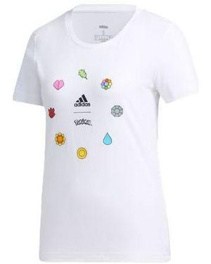 adidas (Wmns) Pokemon Short Sleeve Top - White