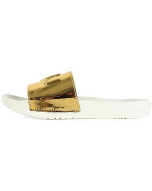 UGG (Wmns) Royale Graphic Metallic Slides - Yellow