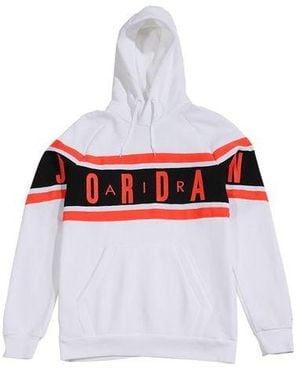 Nike Air Logo Printing Fleece Pullover - White