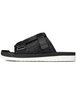 Dior Alpha Flat Sandals - Black