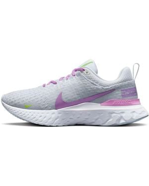 Nike (Wmns) React Infinity Run Flyknit 3 Rush Fuchsia' - White