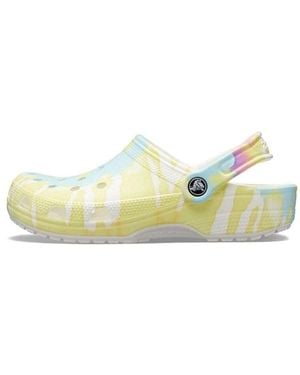 Crocs™ Classic Clog Tie Dye Beach Sandals - Blue