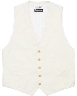 Supreme X Mm6 Maison Margiela Wahed Cotton Suit Vest - White