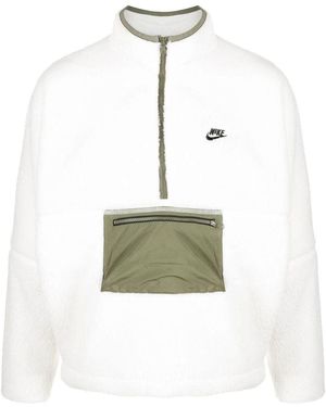 Nike Club Fleece Half-Zip Anorak Plush Jacket - Green