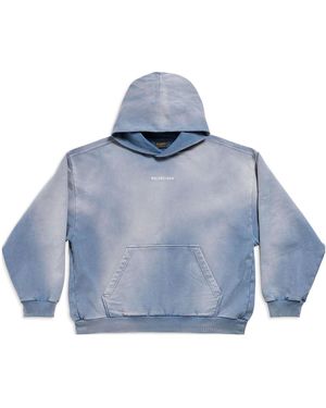 Balenciaga Back Hoodie - Blue