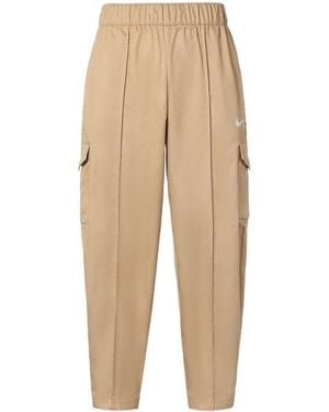 Nike (Wmns) Sportswear Essentials Woven High Waist Long Pants/Trousers - Natural