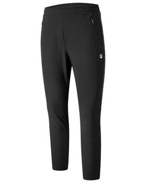Fila Side Alphabet Zipper Pocket Sports Pants - Black