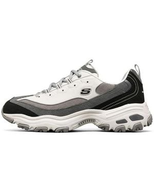 Skechers D'Lites 1.0 Low-Top Running Shoes - White