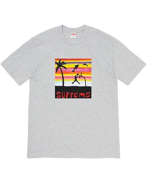 Supreme Week 8 Dunk Tee Pattern Printing Round Neck Short Sleeve - Red