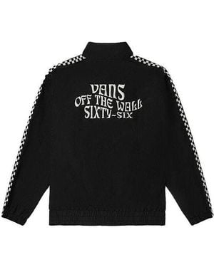Vans Ss22 Grid Printing Zipper Jacket Couple Style - Black