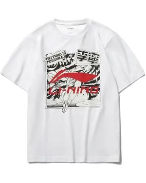 Li-ning Graphic Loose Fit T-Shirt - White