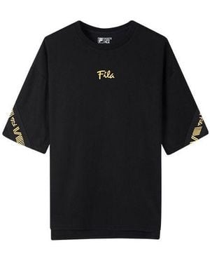 Fila Loose Short Sleeve Couple Style - Black