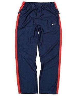 Nike Swoosh Loose Straight Casual Trousers - Blue