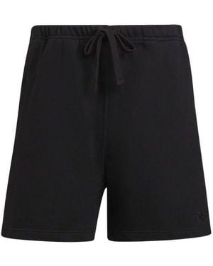 adidas Originals Version Solid Color Lacing Athleisure Casual Sports Shorts - Black