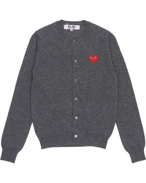 COMME DES GARÇONS PLAY (Wmns) Cardigan Emblem - Grey
