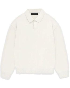 Fear Of God Fw23 Knit Polo 'Cloud Dancer' - White