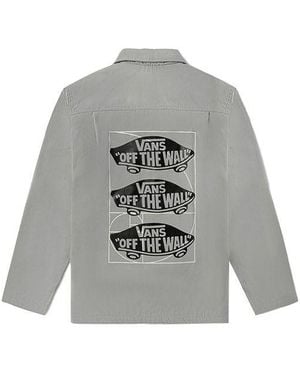 Vans Series Skateboard Logo Printing Sports Jacket - Gray