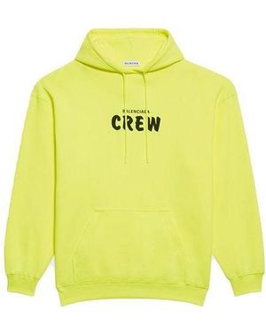 Balenciaga (Wmns) Crew Printing Hoodie - Yellow