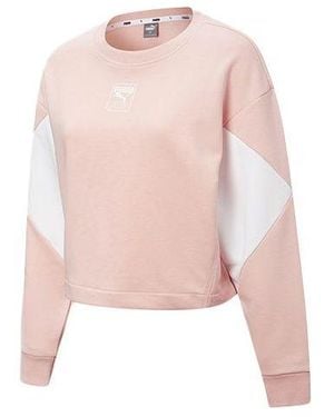 PUMA (Wmns) Rebel Crew Cropped Training Sweatshirt - Pink