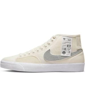 Nike Blazer Court Mid Premium Sb 'Warning Label' - White