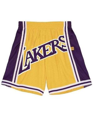 Mitchell & Ness X Nba Big Face 2.0 Shorts 'Los Angeles Lakers' - Yellow