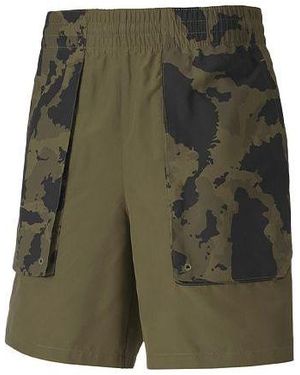PUMA X First Mile Trendy Casual Shorts 'Olivegreen'