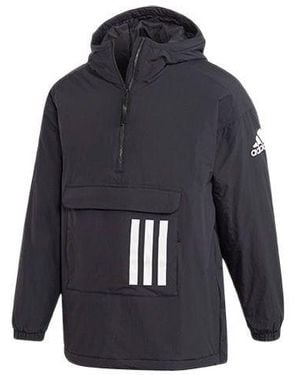 adidas Casual Sports Warm Hooded Padded Jacket - Blue