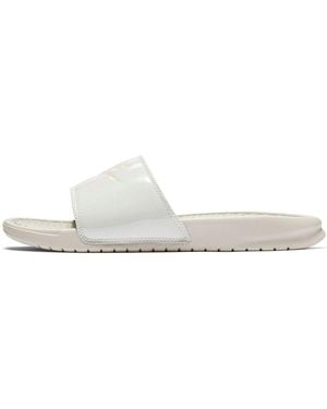 Nike (Wmns) Benassi Jdi Print Fashion Slippers - White