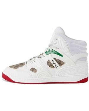 Gucci Basket High-Top Sneakers - White