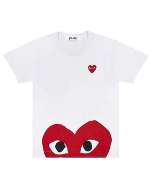 COMME DES GARÇONS PLAY (Wmns) Half Heart Logo Tee - White