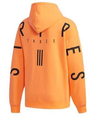 adidas Sport 2 Street Alphabet Printing Athleisure Casual Sports Hooded Jacket - Orange