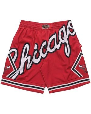 Mitchell & Ness X Nba Big Face 2.0 Shorts 'Chicago Bulls' - Red