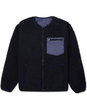 Converse Reversible Polar Fleece Stay Warm Jacket Couple Style - Blue