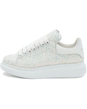 McQueen (Wmns) Oversized Glitter Trainer - White