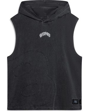 Li-ning Badfive Graphic Sleeveless Hoodie 'Washed' - Black