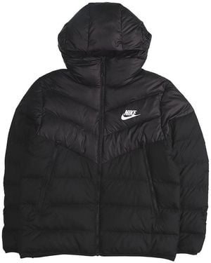 Nike Nsw Windrunner Down Fill Stay Warm Solid Color Hooded Down Jacket - Black