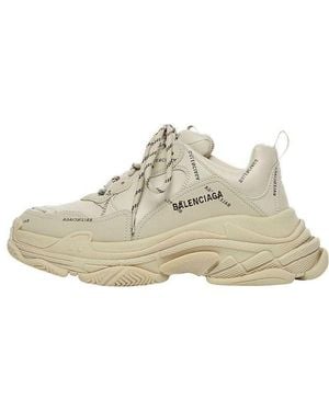 Balenciaga (Wmns) Triple S Trainer 'All Over Logo - Natural