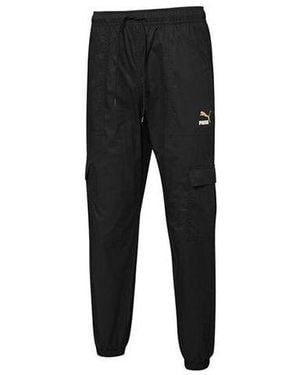 PUMA Logo Classics Cargo Trousers - Black
