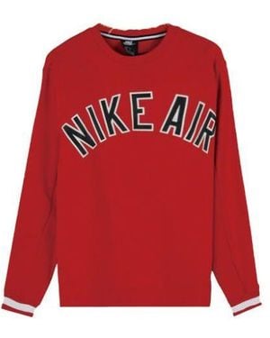 Nike Knit Round Neck Athleisure Casual Sports - Red