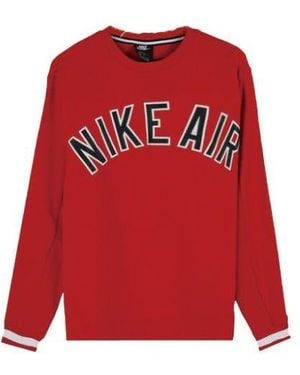 Nike Knit Round Neck Athleisure Casual Sports - Red