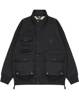 New Balance Multiple Pockets Cargo Windproof Sports Logo Jacket - Black