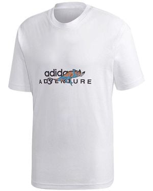 adidas Originals Adv Graphic Tee Alphabet Printing Sports Short Sleeve - White