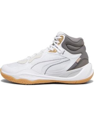PUMA Playmaker Pro Mid Trophies - White