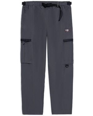 Li-ning Label Logo Cargo Trousers 'Smoke' - Blue