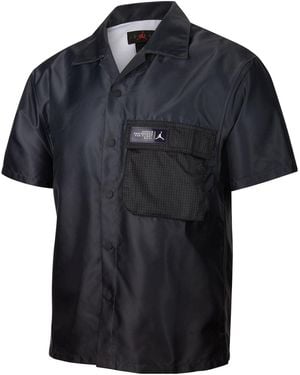 Nike Gradient Big Pocket Breathable Casual Short Sleeve Shirt - Black