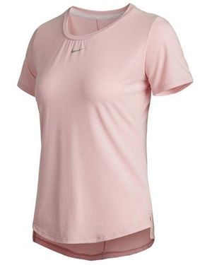 Nike (Wmns) Dri-Fit Training Sports Quick-Dry Round Collar T-Shirt - Pink