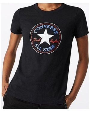 Converse (Wmns) All Star Round Neck Short Sleeve - Black