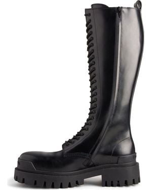 Balenciaga (Wmns) Strike 20Mm Boots Matte Smooth Calfskin' - Black